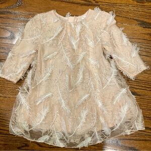 BILLIEBLUSH Feather Dress, 12 mo